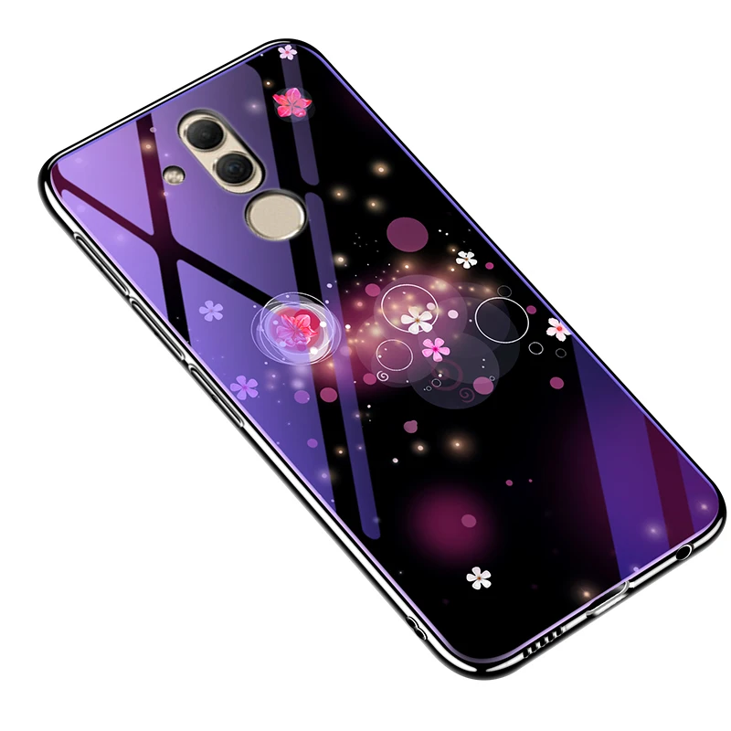 Colorful Чехол для huawei mate 20 Lite Maimang 7 чехлов покрытие синий свет роскошный для huawei mate 20 Lite Pro стеклянная крышка Fundas Capa - Цвет: Colorful