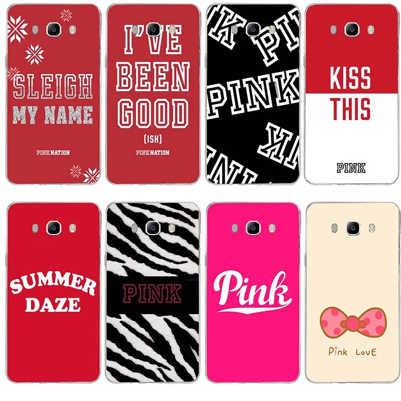 Love Pink Fashion Candy Soft TPU Phone Cases for Samsung Galaxy Core 2 8262 A3 A5 A7 A8 A9 A9S 2016 2017 2018 Star Pro | Мобильные