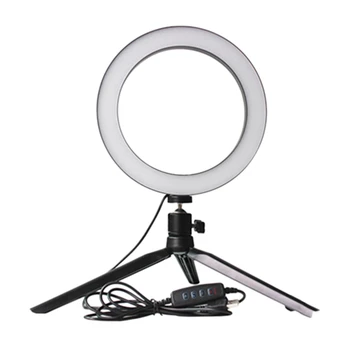 

Dimmable Led Lighting Photographic Studio Selfie Ring Light 3200K-5500K with Camera Photo with Usb Cable and Mini Tripod