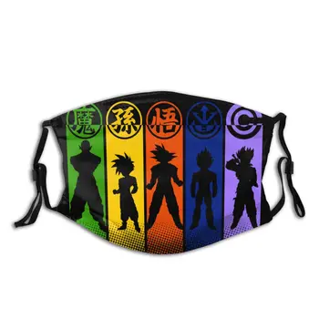 

Anti Haze Protection Mask Dragon Ball Z Super Saiyan Son Goku Vegeta Face Mask With PM2.5 Filters 3D Print Respirator Muffle