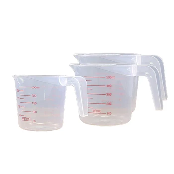 

3 Pcs Measuring Cup 2 Sizes Kitchen Utensil for Cooking School Restaurant