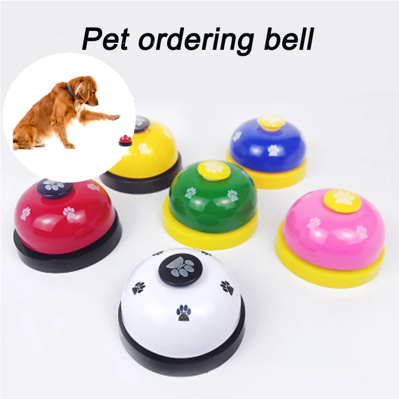

New Pet ordering 7 Color Pet Training Supply Paw Print Metal Dining Bell Cat Dog Bells For Potty Training Communication Device