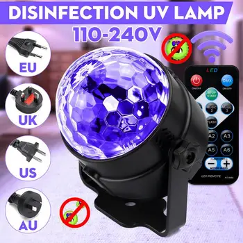 

1Pcs UV Disinfection Purple Magic Ball Lamp Household Intelligent Remote Control LED UV Sterilizing Light 4 Plug Type 110-240V