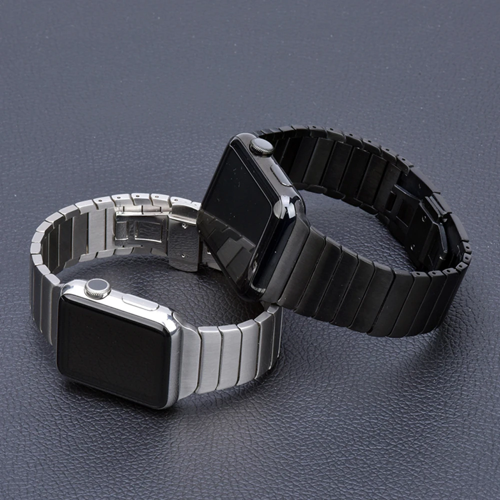 Ремешок из нержавеющей стали для Apple Watch ремешок 44 мм 40 мм iWatch ремешок 42 мм/38 мм Бабочка Пряжка металлический браслет Apple watch 5 4 3 21