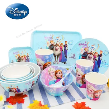 

Frozen Dinnerware Disney Children's Tableware Cute Fashion Kitchen Supplies Cartoon Plate Spoon Dish Cup Bowl