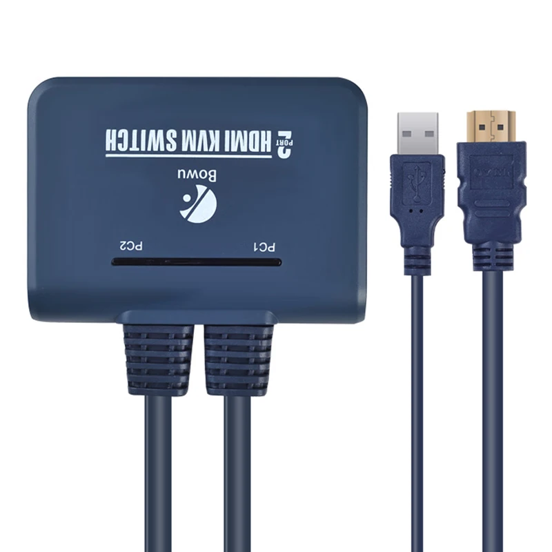 2 порта USB HDMI KVM переключатель коммутатор с кабелем для двух мониторов клавиатура мышь HDMI переключатель поддержка настольного переключение контроллера