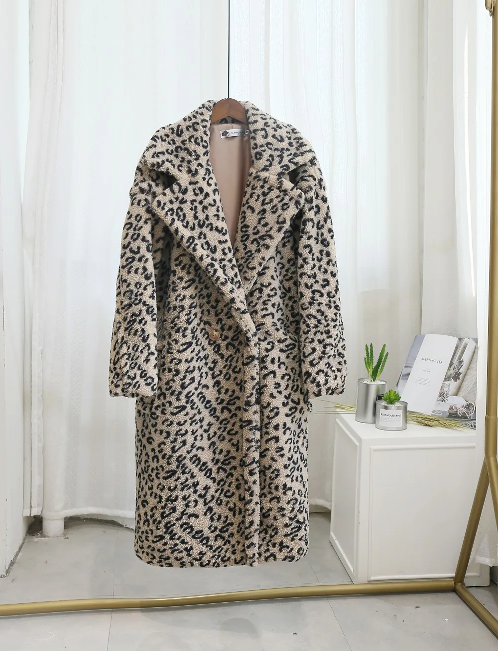 MONMOIRA зимние негабаритные леопардовые плюшевые пальто и куртки женская толстая верхняя одежда пальто из искусственного меха женские XS-3XL меховые пальто cwf0206-5