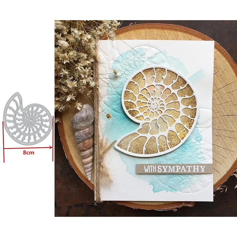 

Special Pretty Snail Shell Hollow Ornament Metal Cutting Dies Scrapbooking Album Paper DIY Cards Crafts New 2019