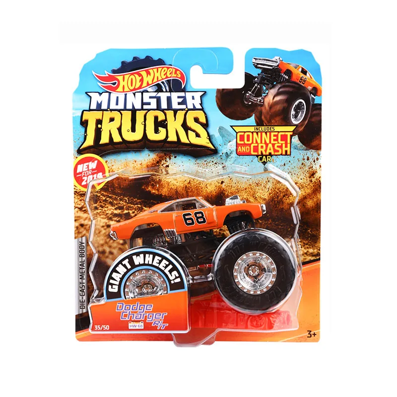 Hot Wheels Металлический Игрушечный Автомобиль Monster Trucks ассортимент для больших шин автомобилей Разрушитель FYJ44 Hotwheels Lover коллекция для мальчиков - Цвет: DODGE CHARGER