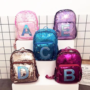 

2019 New Style Sequin Backpack Sequin Symphony GIRL'S Backpack Outdoor Casual Travel Bag Campus Schoolbag