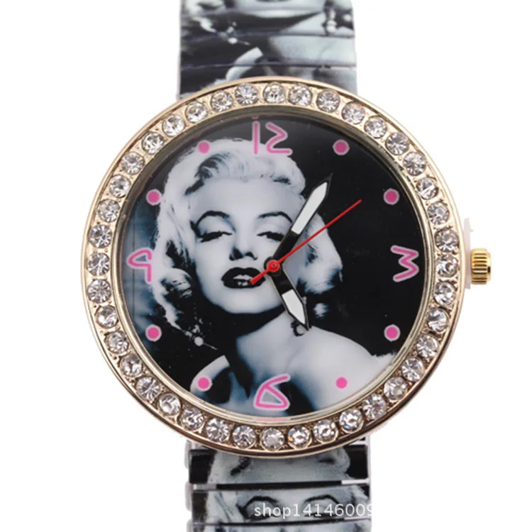

Hot Selling Marilyn Monroe Elastic Band Women's Fashion Watch Trend Quartz Watch