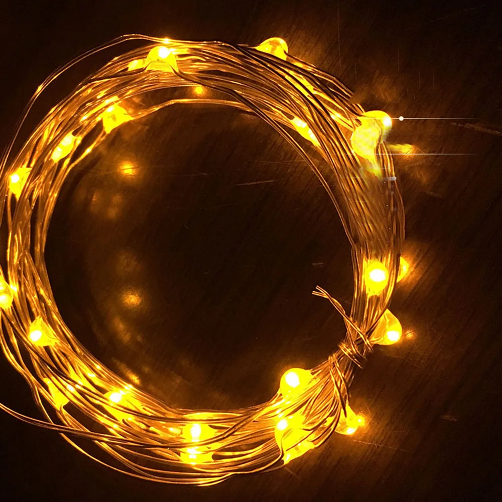 Наружное светодиодное освещение для лагеря свет шнура 5 м/10 м с 50 светодиодный s/100 светодиодный s медный провод Звездная Фея огни для Рождественского украшения