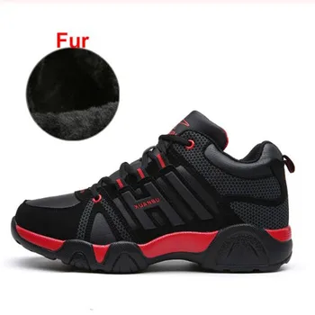 

Winter Men Women Running Sport Shoes Plus Size 36-48 Athletic Trainers With Fur Comfortable Training Sneakers Unisex Runners