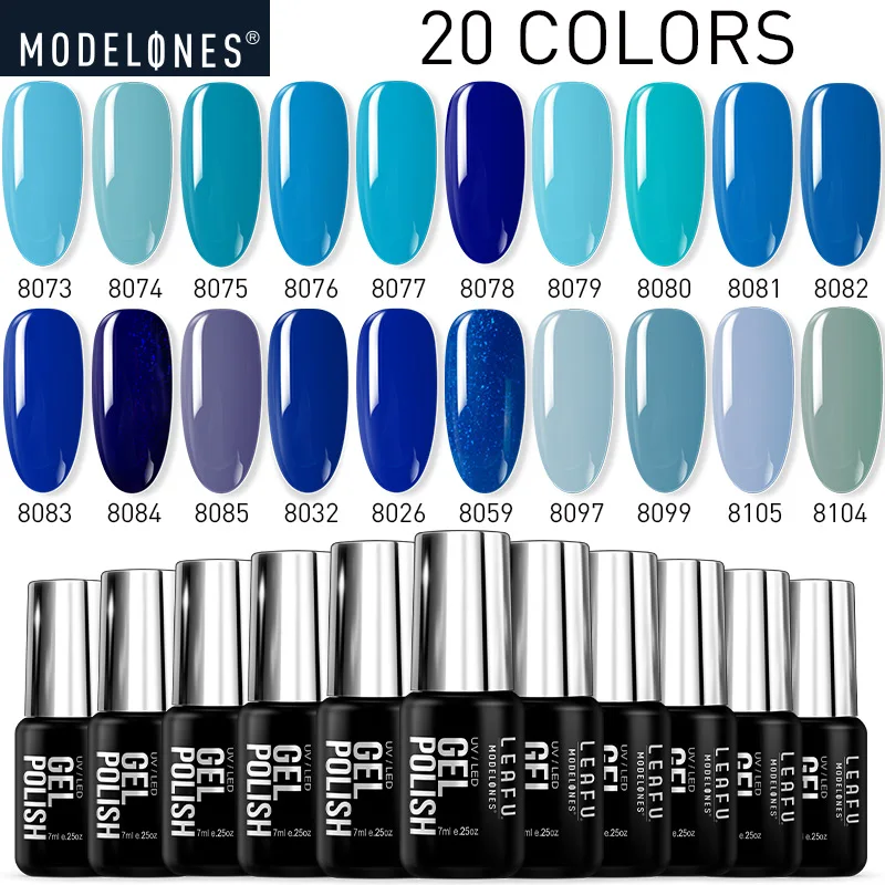 4 Modelones, 20 шт./лот, красный цвет, серия, УФ Гель-лак для ногтей, Полупостоянный салонный светодиодный Гель-лак для ногтей, отмачиваемый блестящими блестками - Цвет: 4
