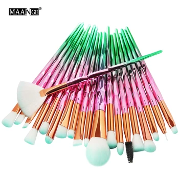 

MAANGE 7-20Pcs Diamond Makeup Brushes Set Powder Foundation Blush Blending Eye shadow Lip Cosmetic Beauty Make Up Brush Tool Kit