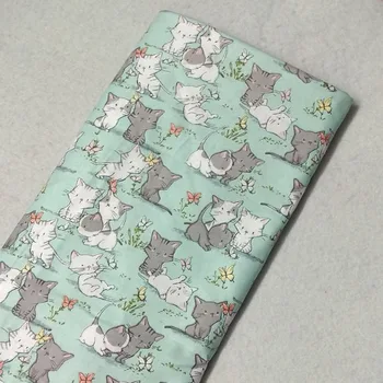 

Adorable Cats Firends Printed Cotton Fabric 50x105cm Cat Fabric Patchwork Cloth Bag Party Home Decoration