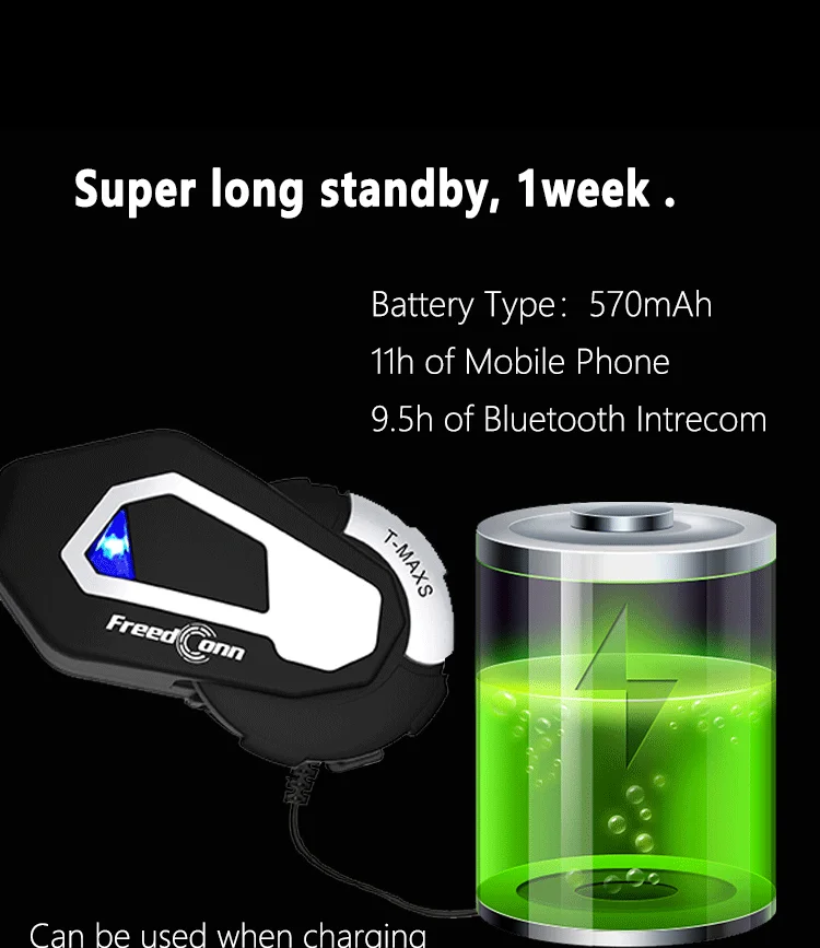 FreedConn T-Max мотоциклетная группа говорящая Система 1000M 6 Rider Buletooth гарнитура