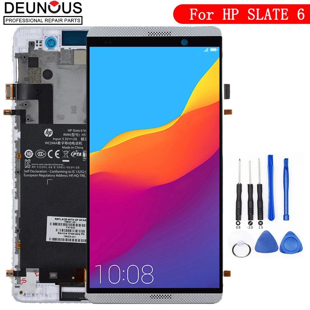 НОВЫЙ для hp slate 6 Voice Tab Полный ЖК дисплей Сенсорная панель экран Стеклянная сборка