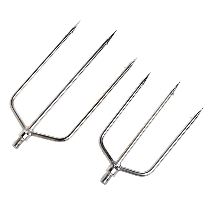 Stainless Steel Prong Harpoon Fish Fork Fishing Ice Breaker Accessory Tackle Tool Diving Spear Gun Head With barb