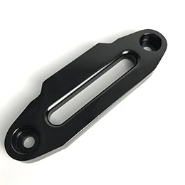black-upgrade 4000lbs 124 мм Серебряная синтетическая лебедка веревка Fairlead, черный алюминий Hawse Fairlead, лебедка Fairlead кабель Ведущий руководство ATV внедорожный - Название цвета: black-upgrade