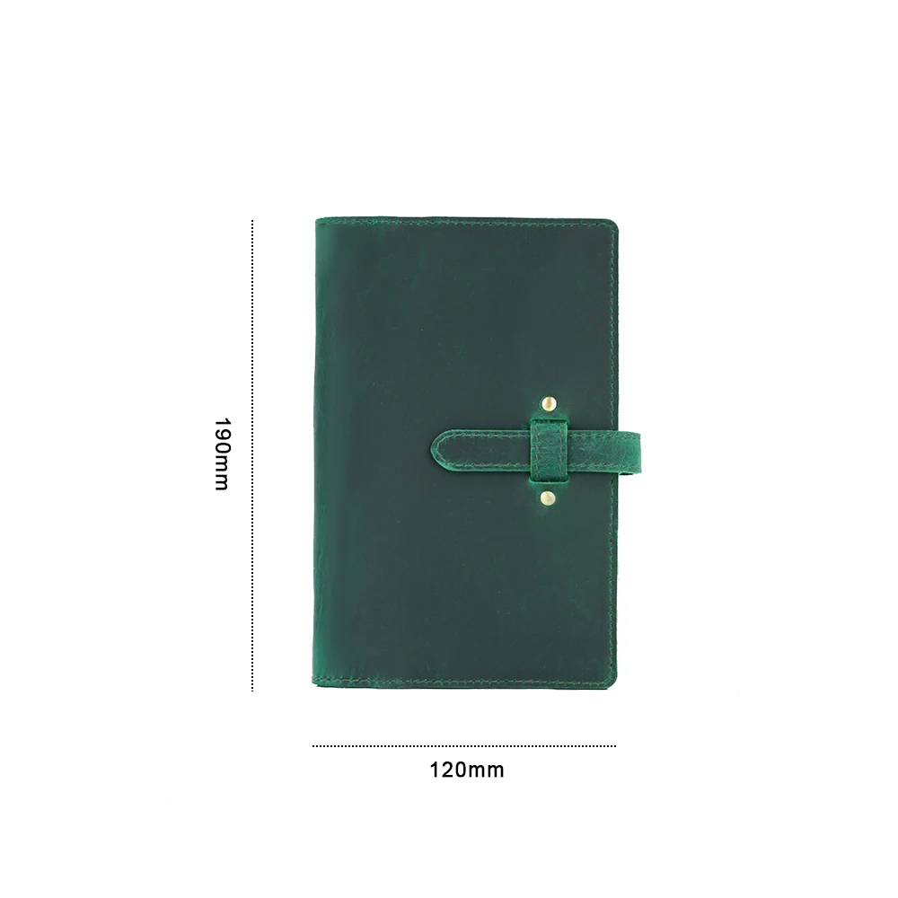 Green Personal A6 Handnote, винтажный блокнот из натуральной кожи, А5, личный А6, А7, Дневник для путешествий, дневник, планировщик, блокнот, для школы, подарок на день рождения - Цвет: Green Personal A6