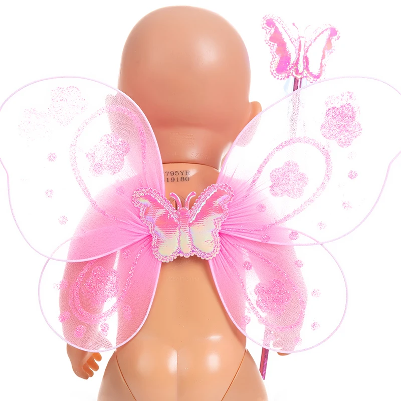 Аксессуары для кукол, Набор крыльев, подходит для 17 дюймов, 43 см, кукла для новорожденных, кукла, аксессуары для детей, подарок на день рождения