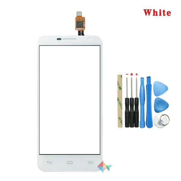 Высокое качество 4," для Alcatel One Touch Idol 2 Mini OT6016A OT6016D OT6016 сенсорный экран дигитайзер Передняя стеклянная линза сенсорная панель - Цвет: White With Tool