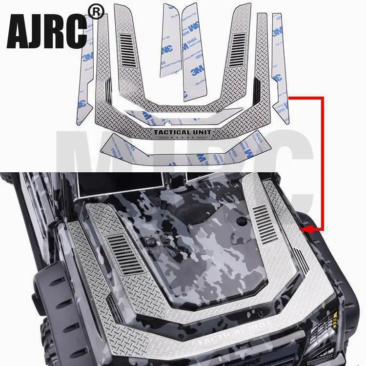 Per Trax Trx-4 Trx4 Tactical Unit 82066-4 Metal Sticker Hood Tactical Armor Hood Hood Trim
