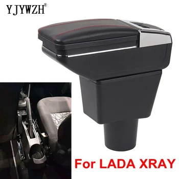 

Armrest box For LADA XRAY USB Charging heighten Double layer central Store content cup holder ashtray accessories