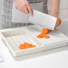 Многофункциональная разделочная доска, складная домашняя кухонная разделочная доска, нескользящая подставка для еды, поднос для мытья и резки овощей