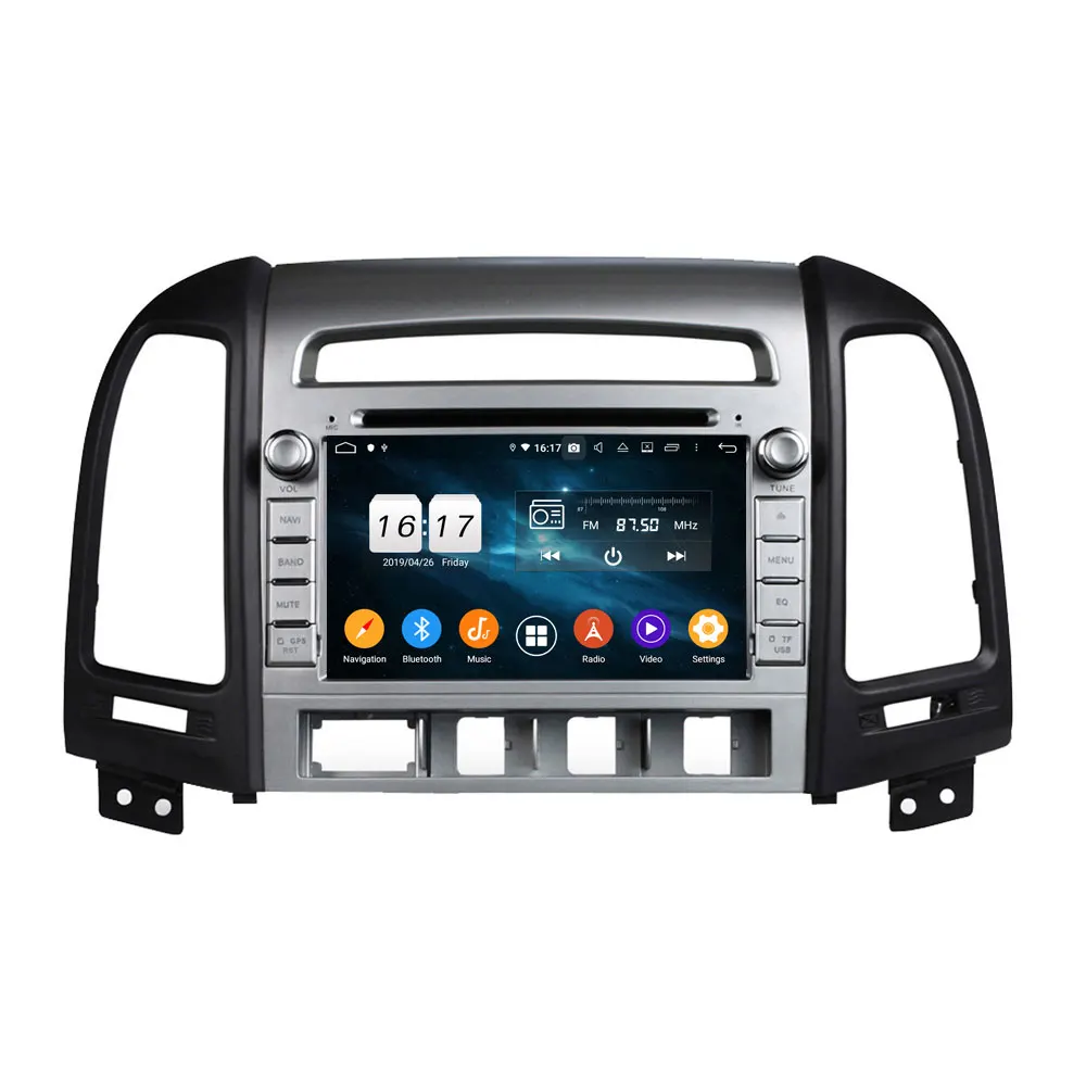 Android 9,0 автомобильный dvd-плеер для HYUNDAI Santa Fe 2006-2012 gps навигация автомобильный мультимедийный плеер 4+ 32G - Цвет: Santa Fe 2006-2011