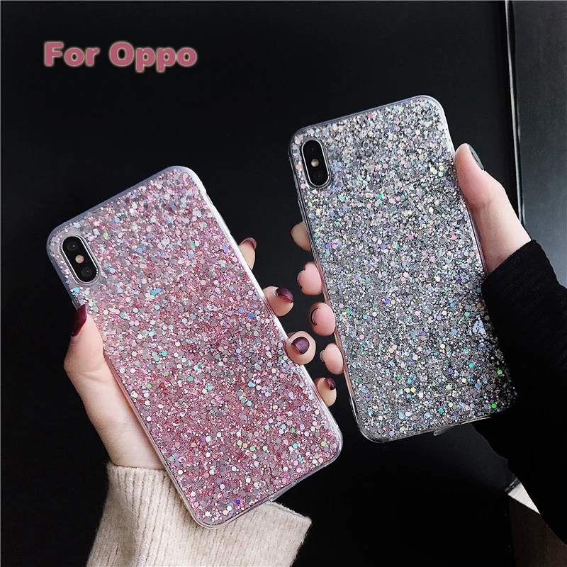 Чехол для Oppo RenoZ K3 A9 F11 K1 A7X F9 A7 A83 A1 A77 F5 A59 A57 A5 A3 Модный сверкающий яркий Хрустальные Блестки силиконовый чехол-накладка