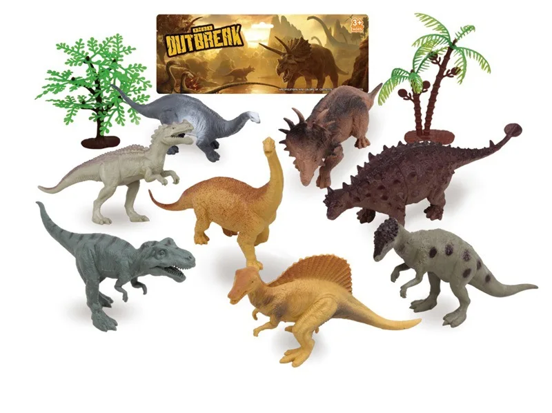 

CHILDREN'S Toy Animal Dinosaur Model Plastic Dinosaur Model 8 Set Plastic Little Dinosaur Model Toy