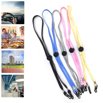 

Adjustable Mask Hanging Rope Mask Lanyard Traceless Ear Hanging Rope Anti-lost Anti-drop Mask Strap Elastic Band With Hooks Rope