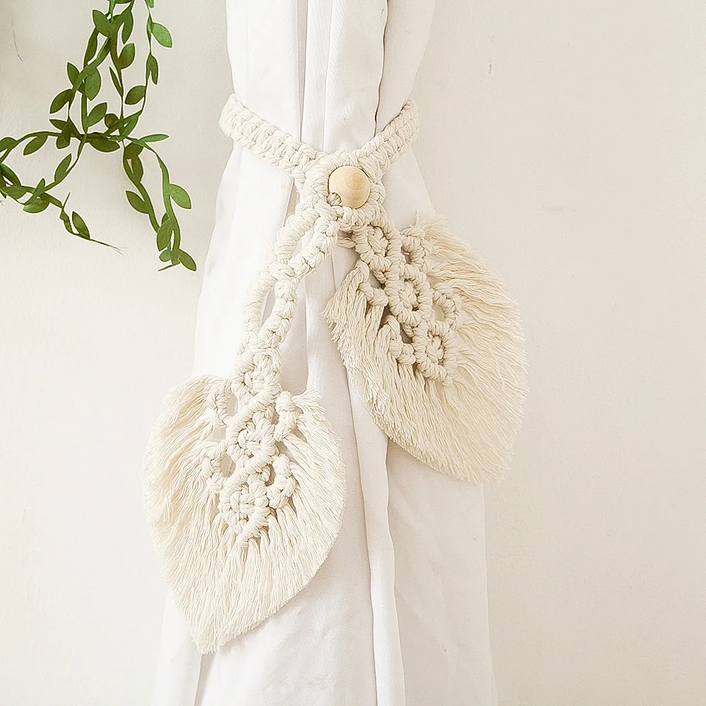 Description Picture 4 of itemNew Hand-woven Tassels Adjustable Tie Curtains Home Accessories Bohemian Decoration Hotel Curtain Decorative Accessory