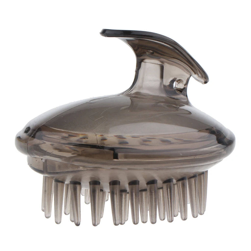 Gray Silicone Shampoo Scalp Shower Hair Washing Bathing Massager Brush Comb For Pets Dogs Cats