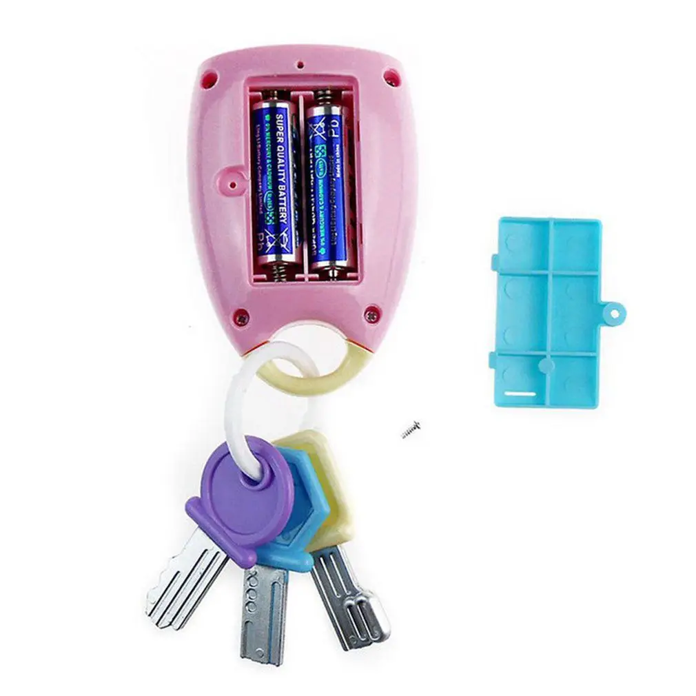 Детская музыкальная Автомобильная Блокировка ключ игрушки умный пульт дистанционного управления автомобиль голоса ролевые игры мигающие электронные игрушки Ранние развивающие игрушки для детей - Цвет: Розовый
