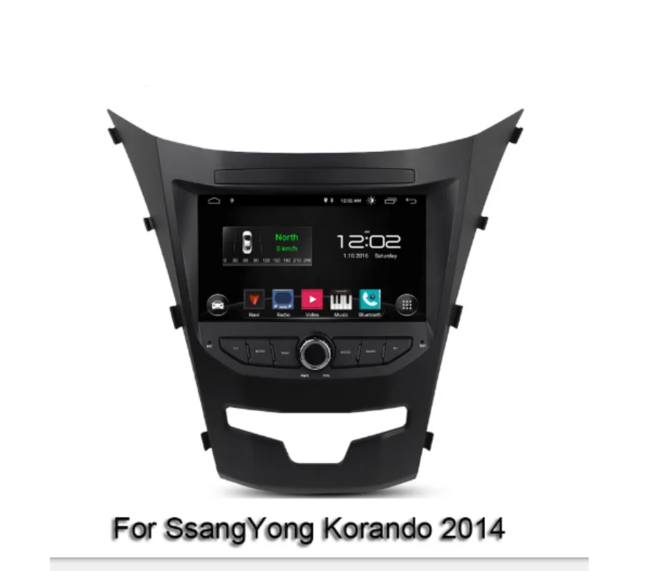 Автомобильный мультимедийный плеер на Android 10 карта GPS navi Wi-Fi RDS Bluetooth 5 0 для SsangYong