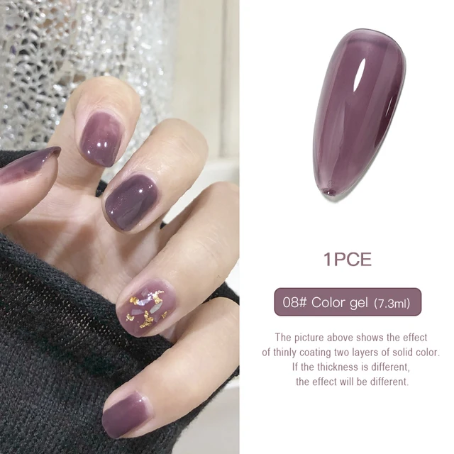 HNUIX 7.3ml 3D UV Clear Gel Dip Nail Art Gel Varnish Manicure Universal Wide New Color Phototherapy Cat Eye Gel Nail Polish 1222-8