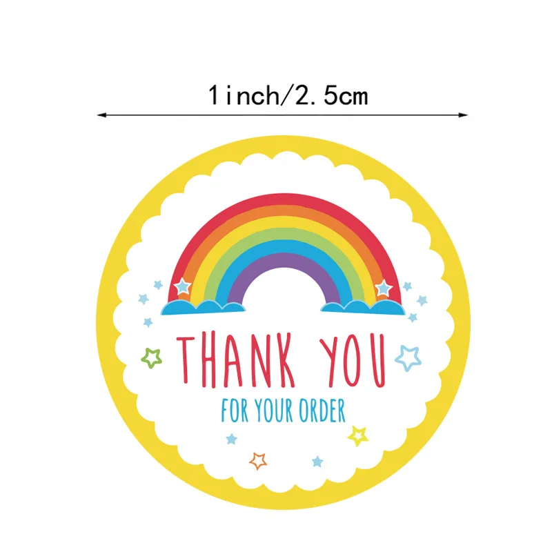 50–500 Stück Sonne Regenbogen Wolken Aufkleber Cartoon Danke Aufkleber niedlich für handgemachte Geschenk Dekor Etiketten Kinder Belohnung Aufkleber – Detail 2