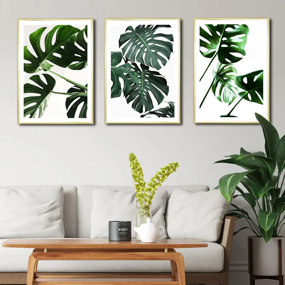 Monstera-Deliciosa-Poster-Plant-Flower-Leaf-Canvas-Painting-Nordic-Wall-Art-Pictures-For-Living-Room-Modern (2)