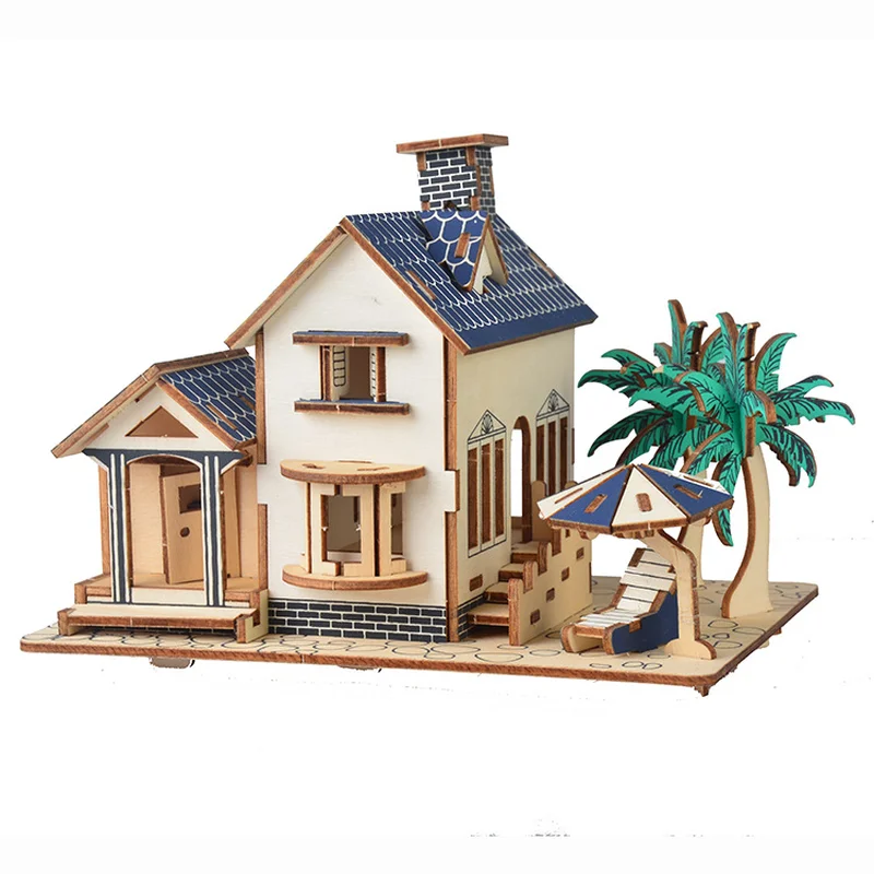 

Wooden Toys 3d Jigsaw Puzzle Assembled Diy Handmade Children Customized Early Education Buiding Montessori Bricks