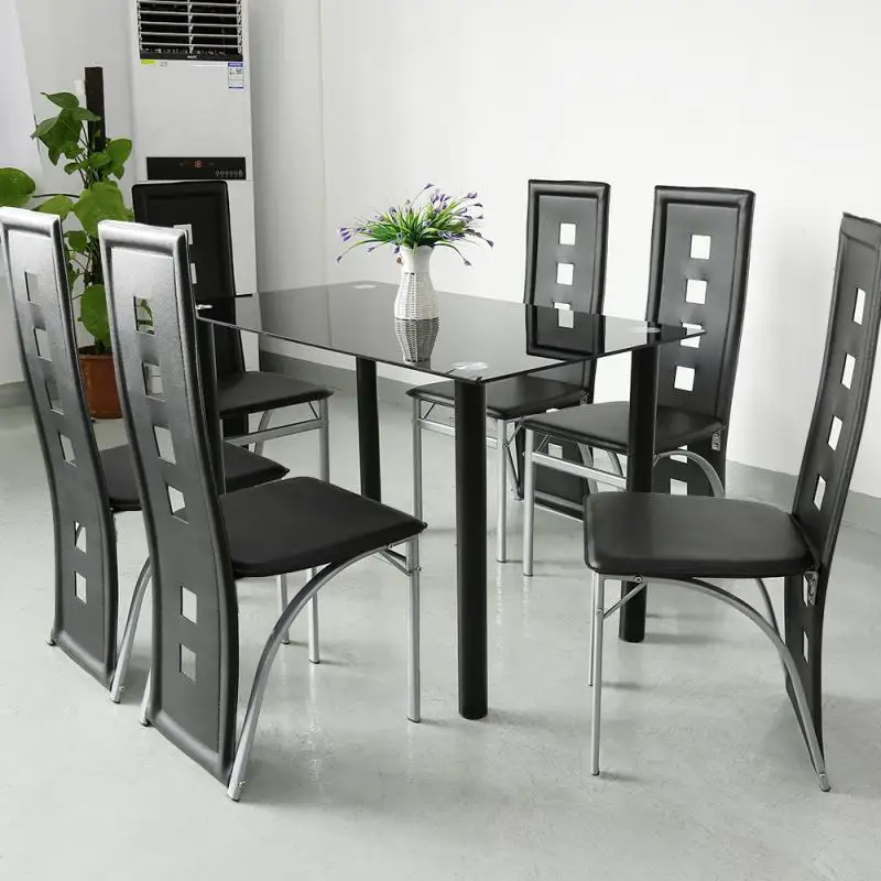 2pcs/Set Nordic Dining Chairs Makeup Dressing Chair Garden Loft Kitchen Room With 6 Hole PVC Leather HWC | Мебель