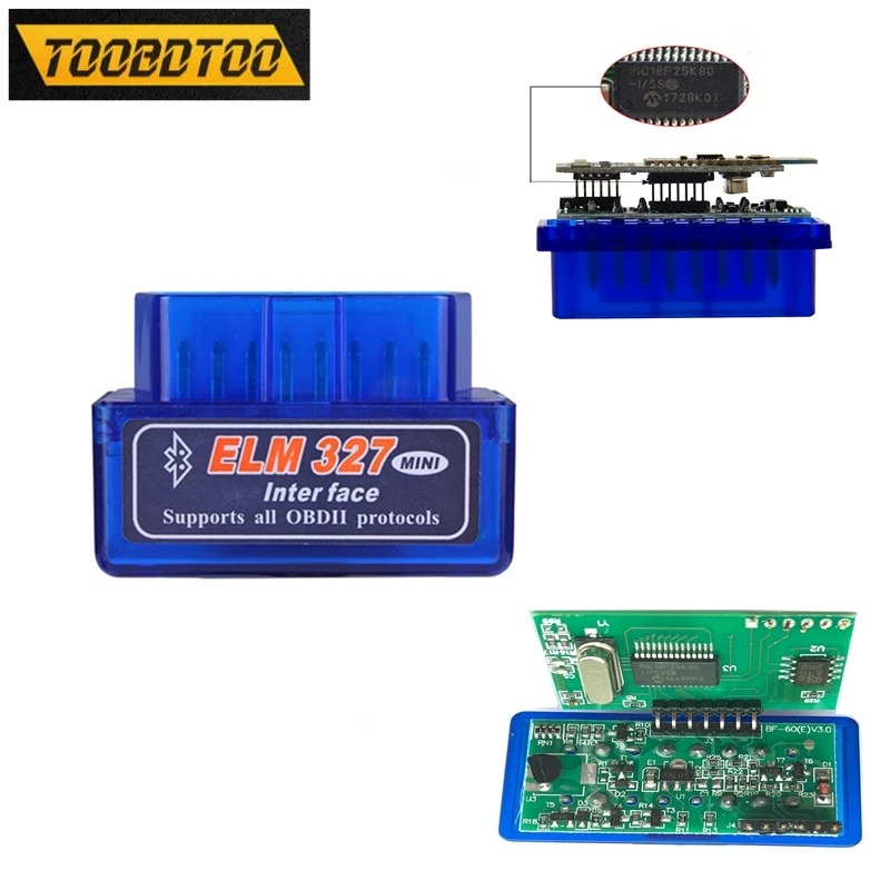 Автомобильные аксессуары Super Mini ELM327 V1.5 Bluetooth чип PIC18F25K80 ELM 327 в 1 5 OBD2