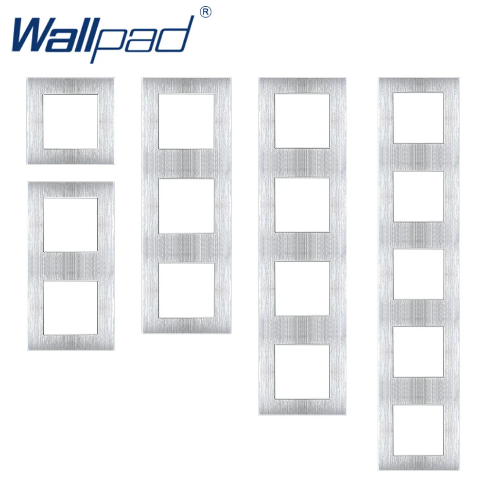 

Wallpad Luxury Silver Aluminum Alloy Panel Frame Hotel Panel Vertical and Horizon Frame 1 2 3 4 5 Frames Panel Only