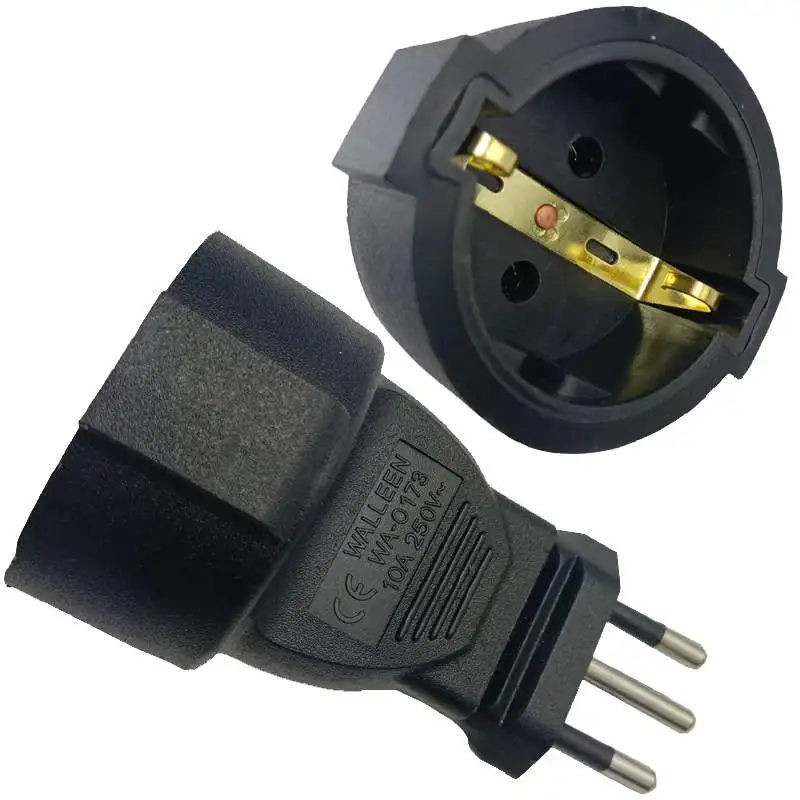 

Wa-0173 Embedded Germany French Eu To Brazil Plug Electrical Ac Power Adapter Socket Converter Brasil Travel Power Adapter Plu