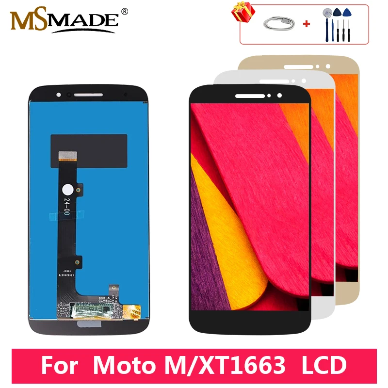

For Moto M XT1662 XT1663 LCD Display Touch Screen Digitizer Replacement Parts For XT1663 Display 100% Tested 5.5