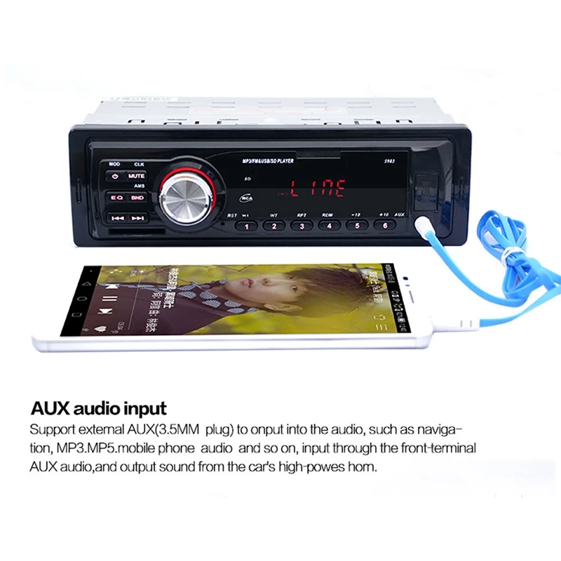 Автомобиль радио 12V Авто Аудио Стерео DVD MP3 плеер FM SD AUX USB светодиодный Дисплей