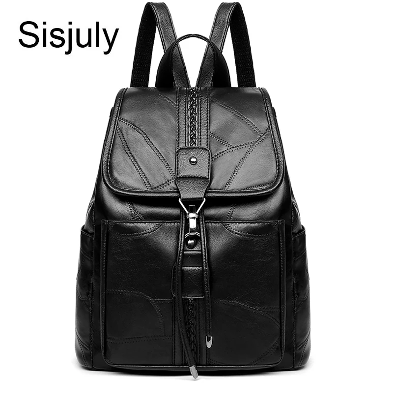 

Sisjuly 2019 Genuine Backpack Women Bag Sheepskin Leather Bagpack Women Anti-Theft Backpack Female Travel Bags Mochila Feminina
