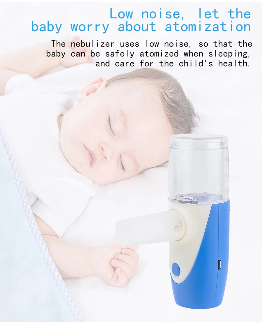 Portable Medical Mesh Nebulizer Freepower Fine Particles Ultrasonic Humidifier Atomizer Handheld Asthma Therapy Inhaler for Baby